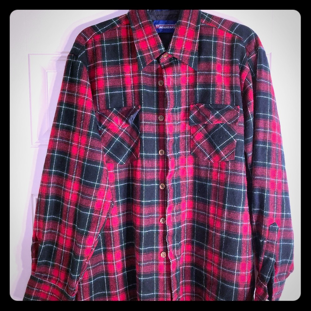 Vintage Windbreaker flannel shirt